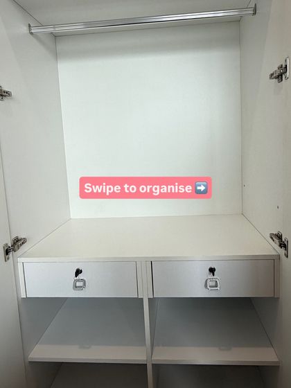 We start with a blank canvas. After a thorough decluttering session where we help you decide what truly sparks joy, we have a clean space ready for a new, intentional system.