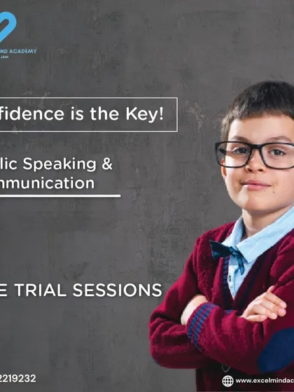 Confidence is the key. Our public speaking and communication classes are designed to build this essential life skill from a young age.
