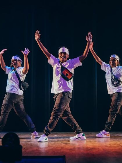 A fun, energetic moment from another one of our performance pieces, showcasing pure joy and teamwork.