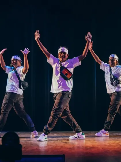 A fun, energetic moment from another one of our performance pieces, showcasing pure joy and teamwork.