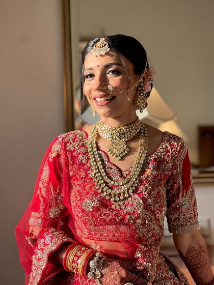 A beautiful profile shot in the warm sunlight, highlighting her glowing skin.