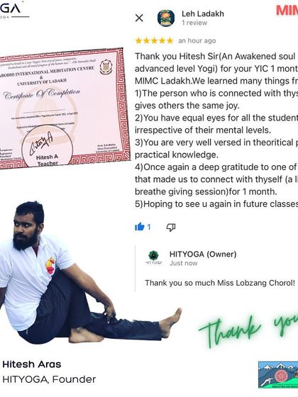 Hitesh Aras - Yoga Teacher Training & Certification Student Journeys & Testimonials photo 3