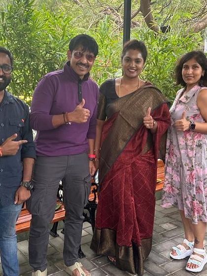 With actor and host Akul Balaji at our cafe. When your brand becomes a go to spot for celebrities, it significantly boosts your market position and visibility.