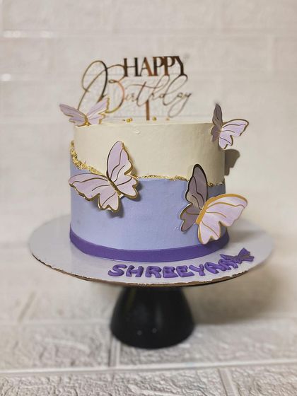 The perfect two-tone butterfly cake for a special birthday.