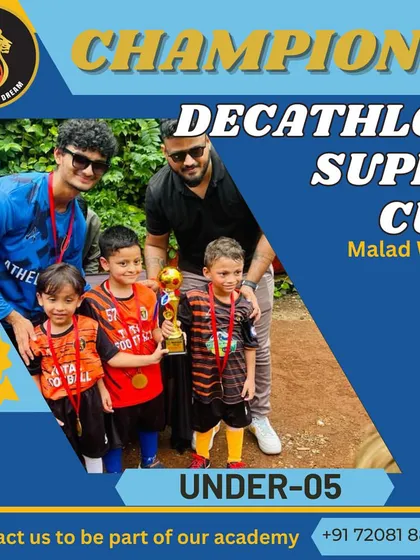 Our U5 team, participating in their first-ever tournament, emerged as champions at the Decathlon Super Cup.