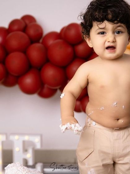 "What's this stuff?" A funny, candid expression from the birthday boy.