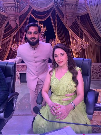 With the legendary Madhuri Dixit on the set of Dance Deewane. Performing for judges of her stature is a dream come true for any artist.