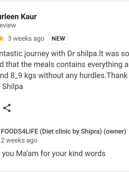 It was a fantastic journey with Gurleen, who lost 8-9 kgs without any hurdles. Her review shows that a well-organized meal plan that includes everything you love can lead to great results.