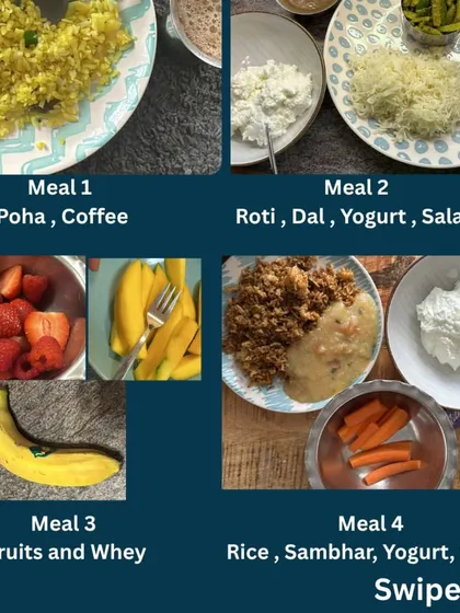 Jaya, a supermom from Germany, dropped 5 kgs and 4 inches from her waist post-pregnancy. Her diet included simple meals like poha, dal, and fruits. Her testimonial and progress shots show her renewed energy and confidence.