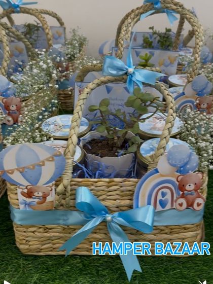 These beautiful jute baskets can be reused long after the treats are gone, making them a sustainable gift.