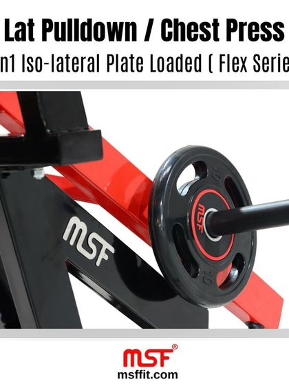 A close-up of the plate-loaded horn on our Flex Series machine. The easy-to-load design allows for quick weight changes during your workout.