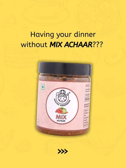 Are you really having dinner without our Mix Achaar? Every dish is incomplete without a touch of Wekins Homemade.