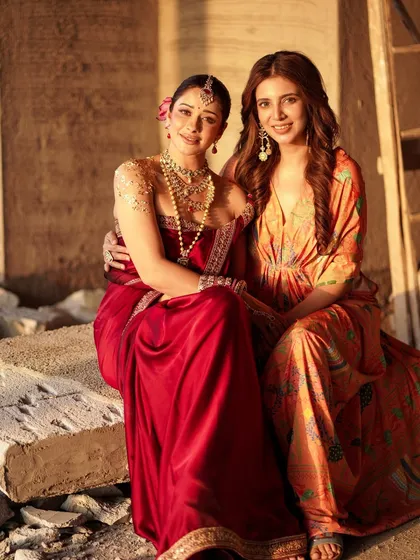Posing with Nyra during our "Country roots with city dreams" concept shoot. She perfectly captured the blend of tradition and modernity.