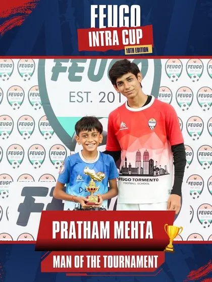 Pratham Mehta, awarded Man of the Tournament for his exceptional skill in the U-11 category.