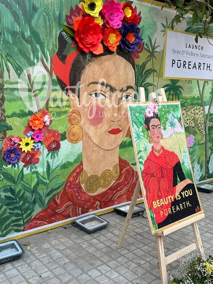 A brand launch should be a work of art. For the launch of Purearth's store, I created this vibrant, hand-painted Frida Kahlo-inspired mural, turning the entrance into an immersive and powerful statement piece that perfectly captured the brand's essence.