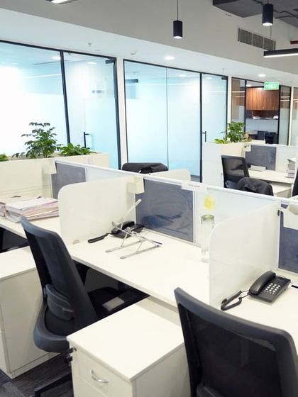 A view of the workstations in our new Delhi office, showcasing a modern and organized environment for our legal professionals.