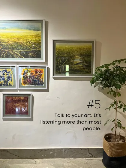 Talk to your art. It's listening more than most people. A thought from a day spent playing with clay and paint at a local art studio.