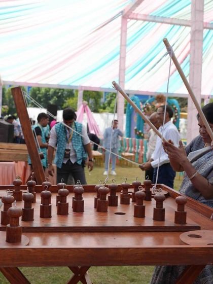 More fun and games at the wedding carnival. I ensure there are activities for guests of all ages to enjoy.