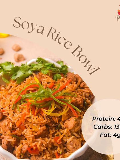 A bestseller this month, our Soya Rice Bowl is a fantastic plant-based protein option. It delivers a massive 45g of protein, making it an incredibly filling and nutritious meal for vegans and vegetarians.