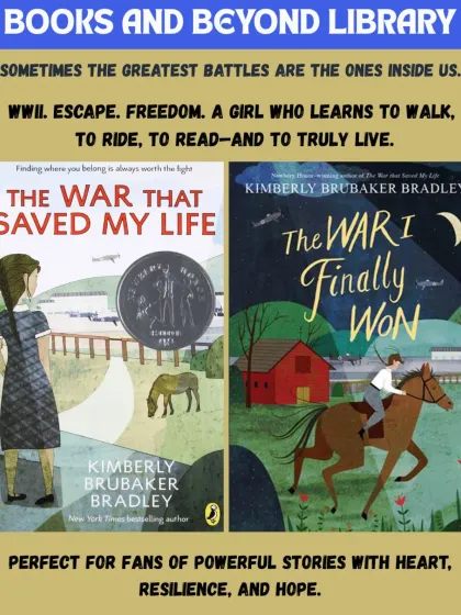 "The War That Saved My Life" and its sequel are powerful stories of resilience, hope, and finding your voice. Follow Ada's journey of escape and freedom during WWII as she learns to walk, read, and truly live.
