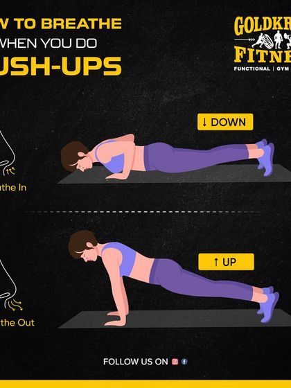 Proper breathing can make or break your push-up. The correct technique is to breathe in as you lower your body and breathe out as you push back up.
