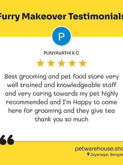 Pet Warehouse - Pet Grooming Services Words from Our Pet Parents photo 4