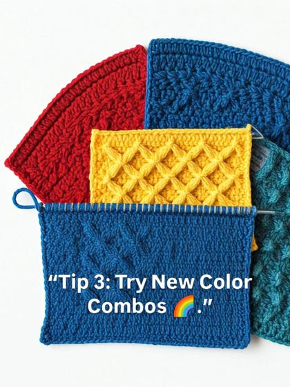 Want to crochet like a pro? Here are three quick tips. Use a stitch marker, practice your tension to avoid stitches that are too tight or too loose, and experiment with new color combinations.