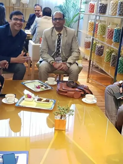 Learning never stops, even over coffee. This was taken at Ossicon 2020 with my mentors, a group of esteemed doctors, where we discussed the latest advancements in medical nutrition.