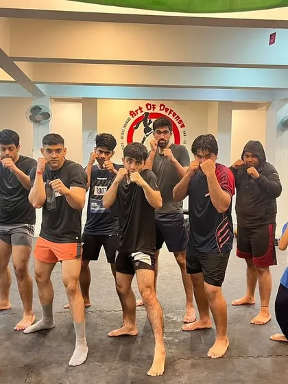 A group of our warriors, young and old, ready for another session of hard training.