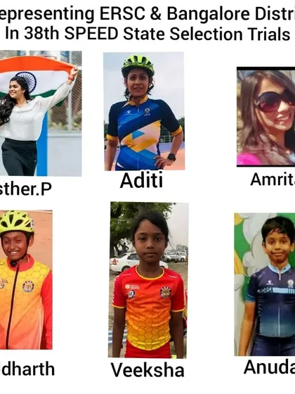 Announcing our skaters representing Team ERSC and the Bangalore District in the 38th SPEED State Selection Trials. So proud of Esther, Aditi, Amrita, Siddharth, Veeksha, and Anuday.