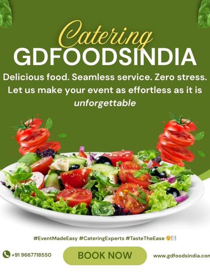 Freshness in every bite. This image of a crisp, colorful garden salad with tomatoes, cucumbers, and olives showcases our commitment to using fresh and healthy ingredients in our menus.