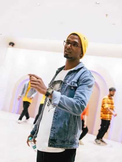 A candid shot from a workshop. This is me doing what I love, sharing my passion for dance and connecting with students.