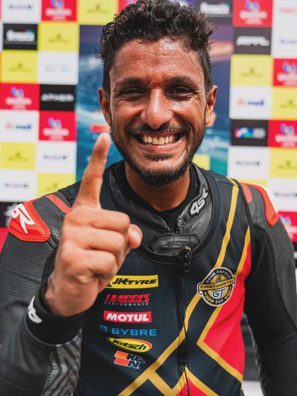 A victory smile from our chief instructor, celebrating another successful race weekend in the GT Cup.