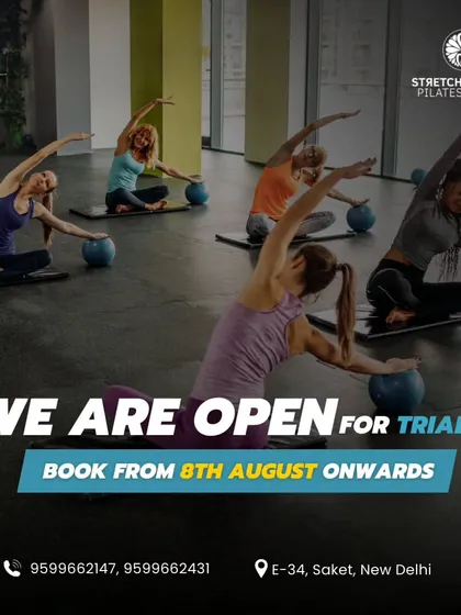 An announcement for our trial classes, inviting new clients to book a spot and experience the transformative power of Pilates firsthand.