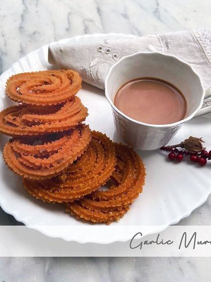 Another look at my Garlic Murukku, stacked and ready to be enjoyed. The subtle flavor of garlic makes this a favorite for those who love a savory, aromatic snack.