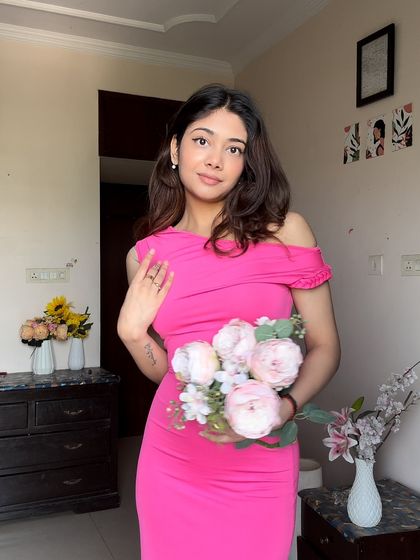In my pink era. This vibrant pink bodycon dress is fun, flirty, and perfect for when you want to stand out.