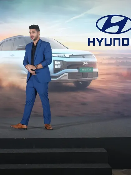 On stage for the 10-year celebration of the Hyundai Creta. My performance was designed to match the scale and energy of this milestone event for a beloved automotive brand.
