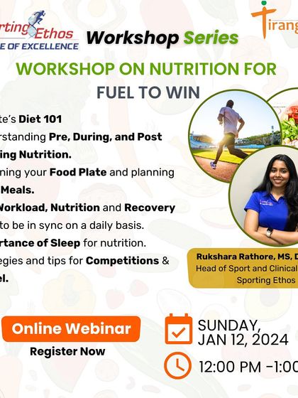 We were thrilled to host an exclusive online webinar on "Nutrition for Fuel to Win" for our students. The session covered everything from an athlete's diet 101 to strategies for competition and travel.