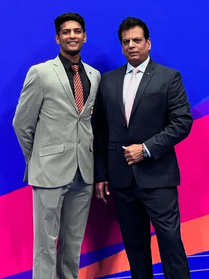 With my son Pranay, looking sharp and ready. He carries the legacy of our family and our nation with pride and discipline.