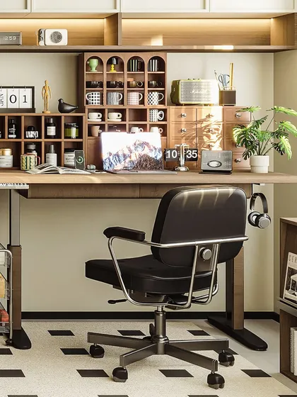 A glimpse into my SketchUp and Corona course, this render of a detailed home office workspace highlights my process for modeling and staging intricate, lived-in scenes.