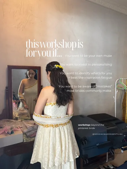 This workshop is for you if you want to be your own muse and invest in personalizing your style. We help you identify what truly works for you, beat inspiration fatigue, and understand the common mistakes to avoid.