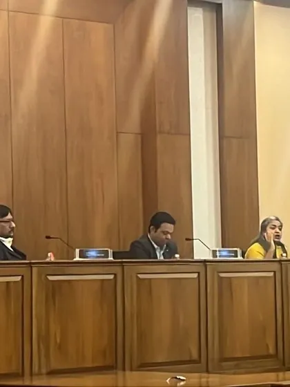 The panel in session, sharing invaluable insights with the audience of law students and faculty.