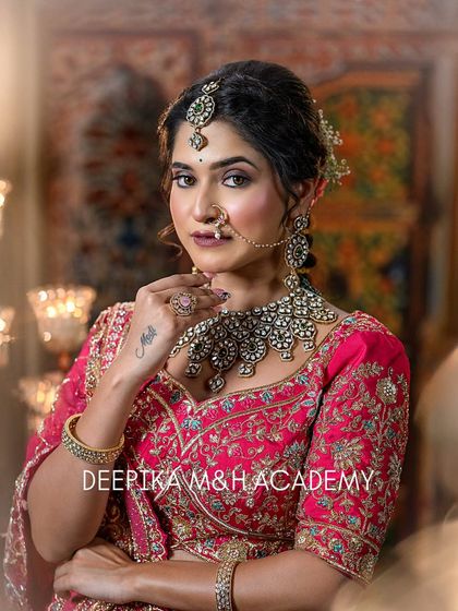 Deepika Makeup and Hair - Professional Makeup & Hair Academy Elegant North Indian & Fusion Bridal Styles photo 18