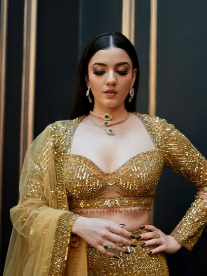 A softer moment from the shoot. The smoky eye makeup looks beautiful even when the model's eyes are looking down.