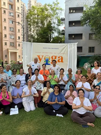 Another happy group from the International Yoga Day celebration. My mission is to make yoga accessible to everyone, and events like these bring that vision to life.