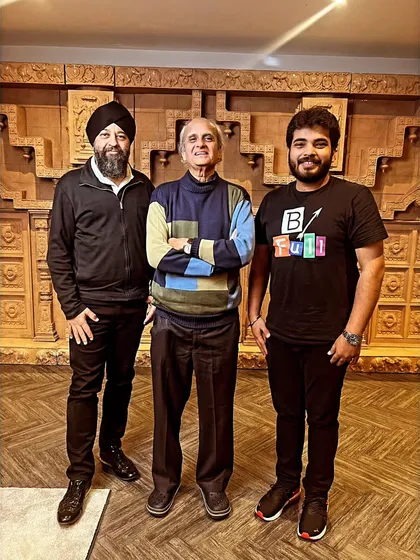 With Sandeep Virdee ji and his father, Mohinder Virdee ji. The passion for music runs deep in their family.