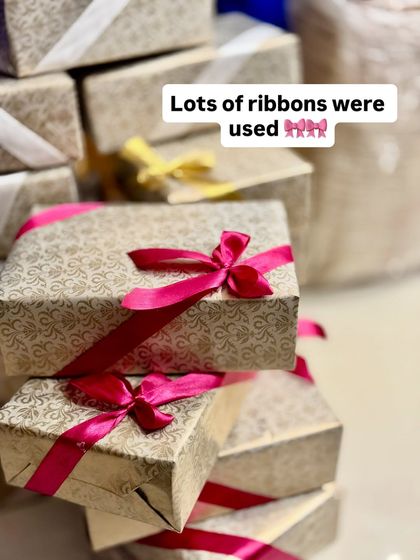 We believe the final touch matters. For our custom gift boxes, we often use beautiful ribbons in various colors to match the theme of your event or celebration, adding a touch of elegance to the eco-friendly packaging.