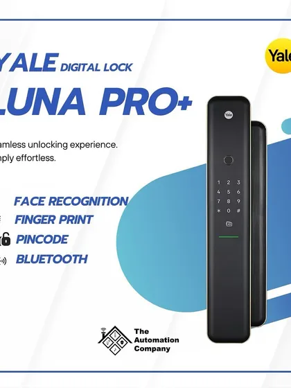 The Yale Luna Pro+ is one of the most advanced locks I install. It offers a completely hands-free experience with face recognition technology, supplemented by fingerprint, PIN code, and Bluetooth access for ultimate convenience.