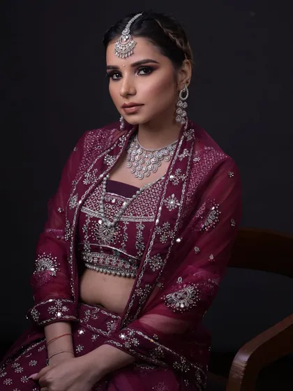 A seated portrait that conveys elegance and poise.