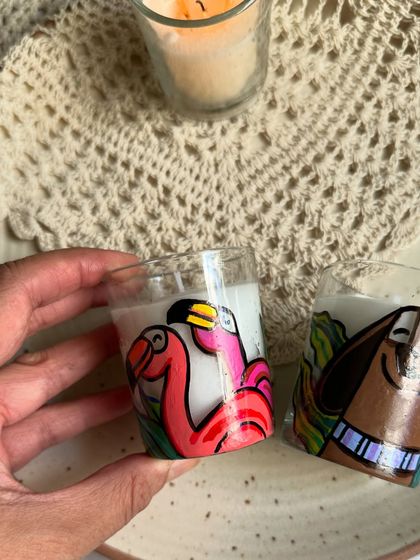 A pair of our quirky animal-themed candles, great for gifting.